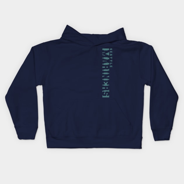 Mariners Seattle Kids Hoodie by Nagorniak